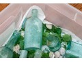 Decorative Sea Glass, Pebbles And Bottles 