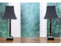 Decorative Pair Of Faux Tortoise Shell Table Lamps