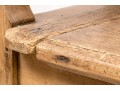 Country Pine Carved Bench With Storage
