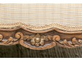 Vintage French Style Tufted Back Wood Frame Sofa