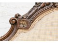 Vintage French Style Tufted Back Wood Frame Sofa