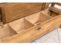 Country Pine Carved Bench With Storage