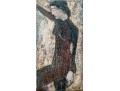 Intriguing Expressionistic Mixed Media On Panel Painting, Woman In Profile