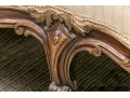 Vintage French Style Tufted Back Wood Frame Sofa