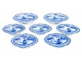 Collection Of Seven Chinese Blue And White Porcelain Lidded Serving Bowls