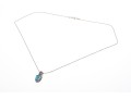 Sterling Silver Lovely Light And Medium Blue Topaz Pave Cluster Pendant With Chain