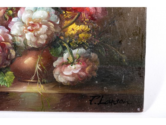Signed Oil On Board Floral Still Life