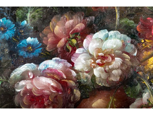 Signed Oil On Board Floral Still Life