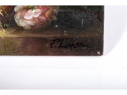 Signed Oil On Board Floral Still Life