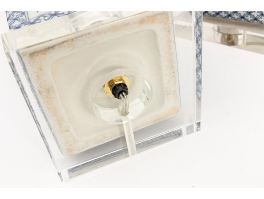 Asian Ceramic Canister Table Lamps