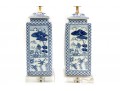 Asian Ceramic Canister Table Lamps