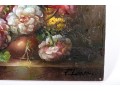 Signed Oil On Board Floral Still Life