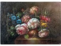 Signed Oil On Board Floral Still Life