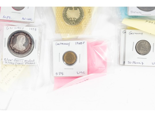 Large Lot Of German Coins (Contains Silver)