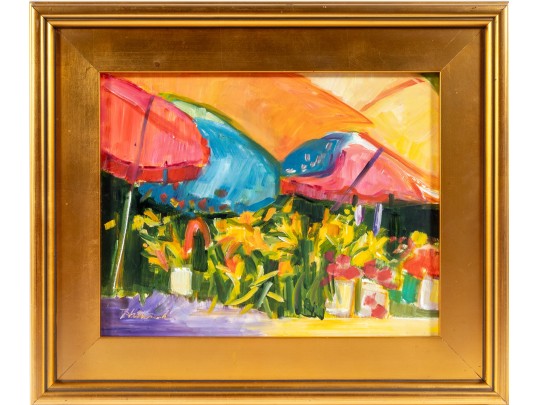 Hannah Cole Buie (American, B. 1955) Oil On Board Painting