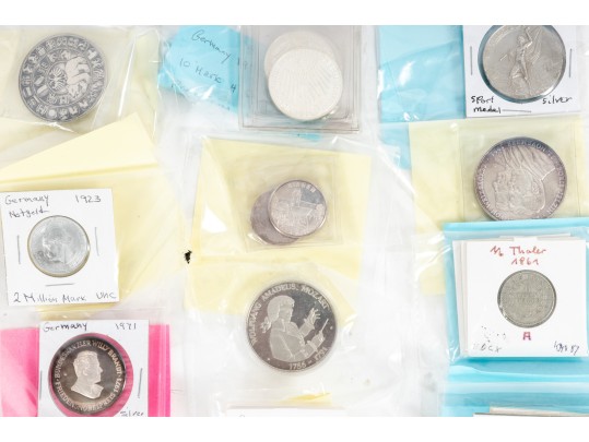 Large Lot Of German Coins (Contains Silver)