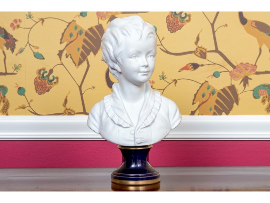 After Houdon Porcelaine De France White Bisque Sculpture 