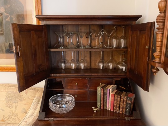 A 19th Century Southern Farmhouse Secretary With Chair