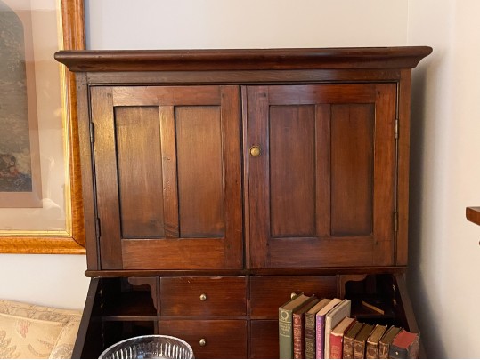 A 19th Century Southern Farmhouse Secretary With Chair