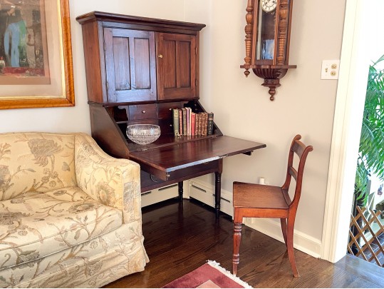 A 19th Century Southern Farmhouse Secretary With Chair