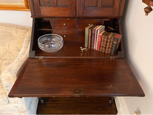 A 19th Century Southern Farmhouse Secretary With Chair