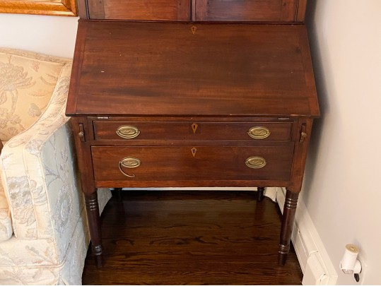 A 19th Century Southern Farmhouse Secretary With Chair