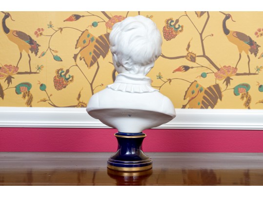 After Houdon Porcelaine De France White Bisque Sculpture 