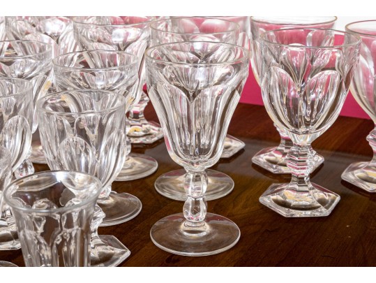 A 20th Century 45 Piece American Vintage Heisey Glass Stemware Service
