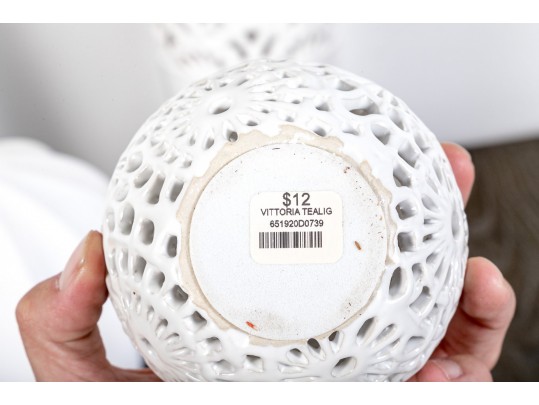 Great Collection Of Vases, Candle Votives And Faux Succulent