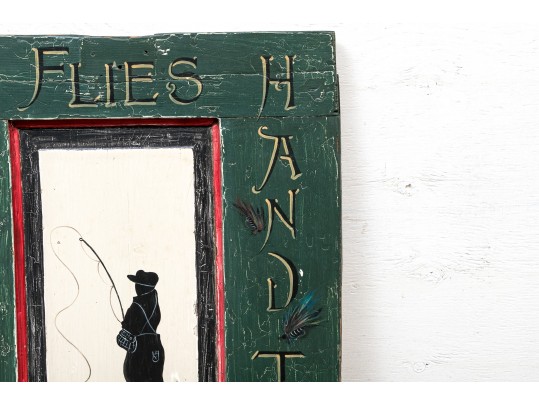 Painted Advertising Sign For Fly Fishing