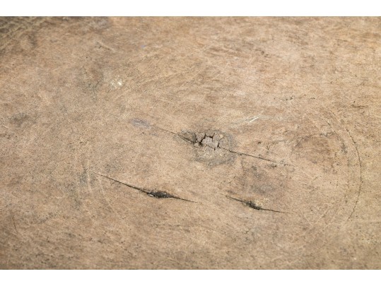 An Antique Copper And A Wooden Bowl