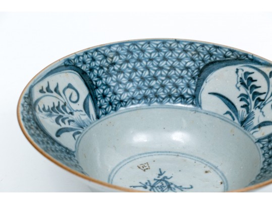 Two Chinese Blue And White Ring Base Porcelain Bowls 