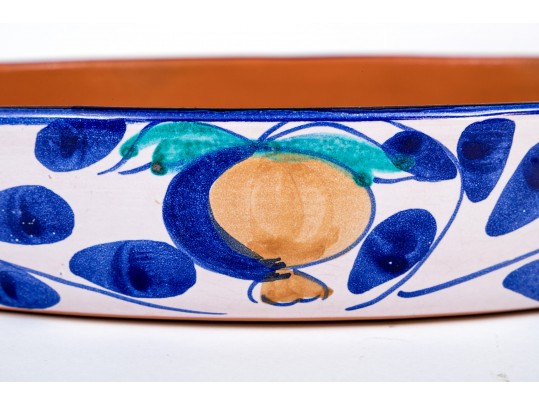 Group Of Three Colorful Italian Glazed Ceramic Pieces