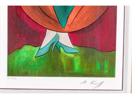 Linda Le Kniff (Brazil/France, B.1949) Large Ltd. Ed. Serigraph, Tall Beauty