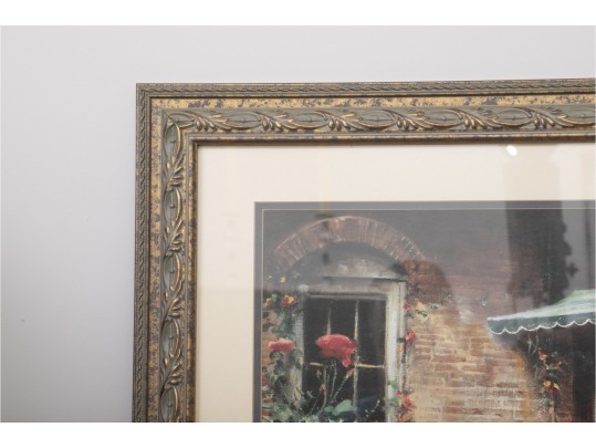 Donny Finley (American, B. 1951) Signed Print, Flowering Yard Of A Brick House