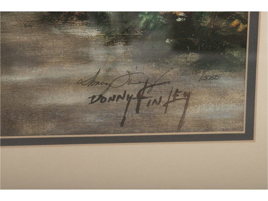 Donny Finley (American, B. 1951) Signed Print, Flowering Yard Of A Brick House