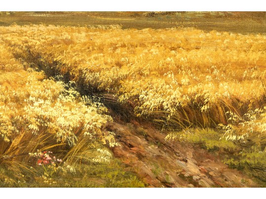 Large Oil On Canvas, Country Landscape 