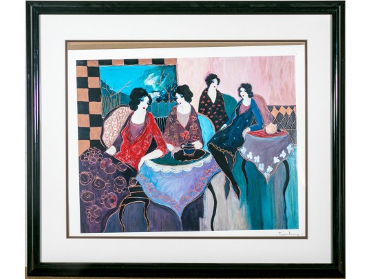 Emile Bellet (France, B.1944) Giclee On Paper, Beauty In A Garden