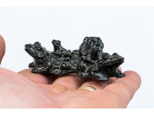 Collection Of Seven Metal Frog Figures