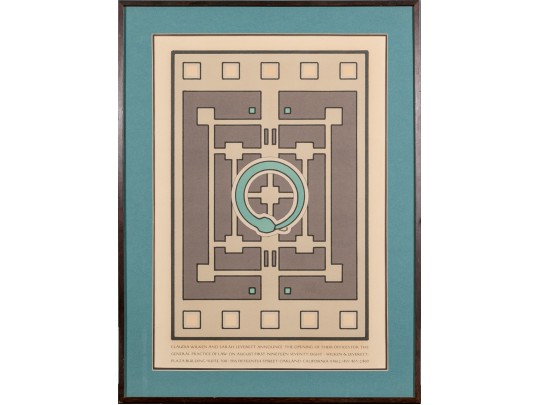 Framed 1978 Art Poster For A Law Office, Oakland CA