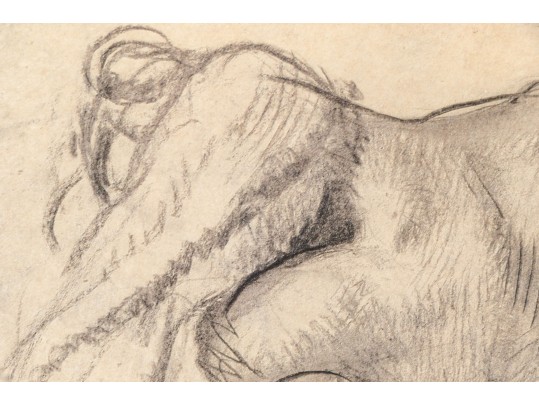 Graphite Drawing On Paper, Female Nude