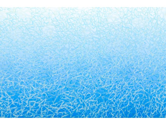 Signed Framed Large Scale 1986 Color Lithograph, Abstract In Blues