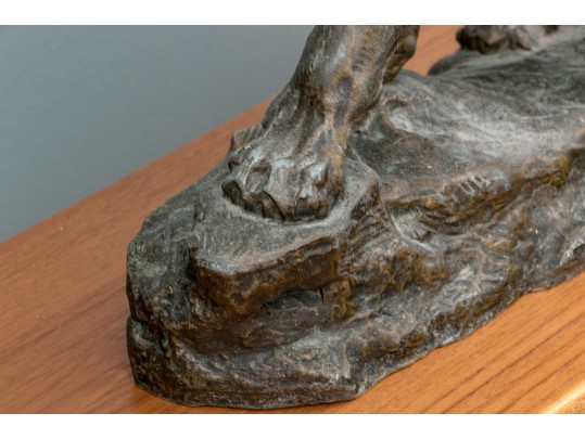 Vintage Cast Brass Lion Figure