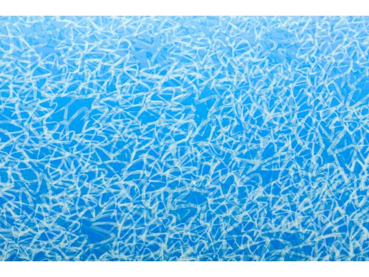 Signed Framed Large Scale 1986 Color Lithograph, Abstract In Blues