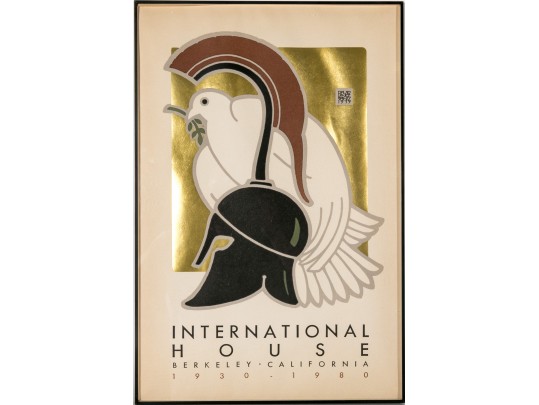 David Lance Goines (Am., B.1945) Framed 1979 Poster, International House Berkeley Ca 1930-1980