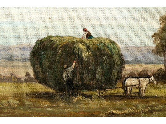 Large Oil On Canvas, Country Landscape 