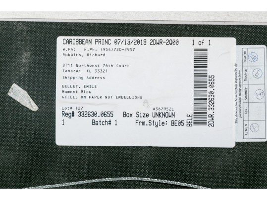 Emile Bellet (France, B.1944) Giclee On Paper, Beauty By The Sea