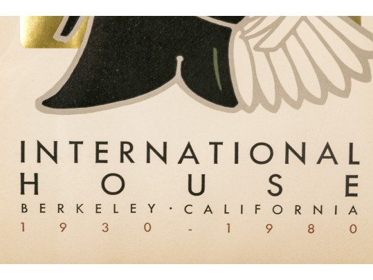 David Lance Goines (Am., B.1945) Framed 1979 Poster, International House Berkeley Ca 1930-1980