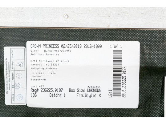 Linda Le Kniff (Brazil/France, B.1949) Ltd. Ed. Color Serigraph, Exotic Beauty