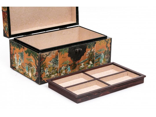 Chinese Decorative Jewlery Box With Figures